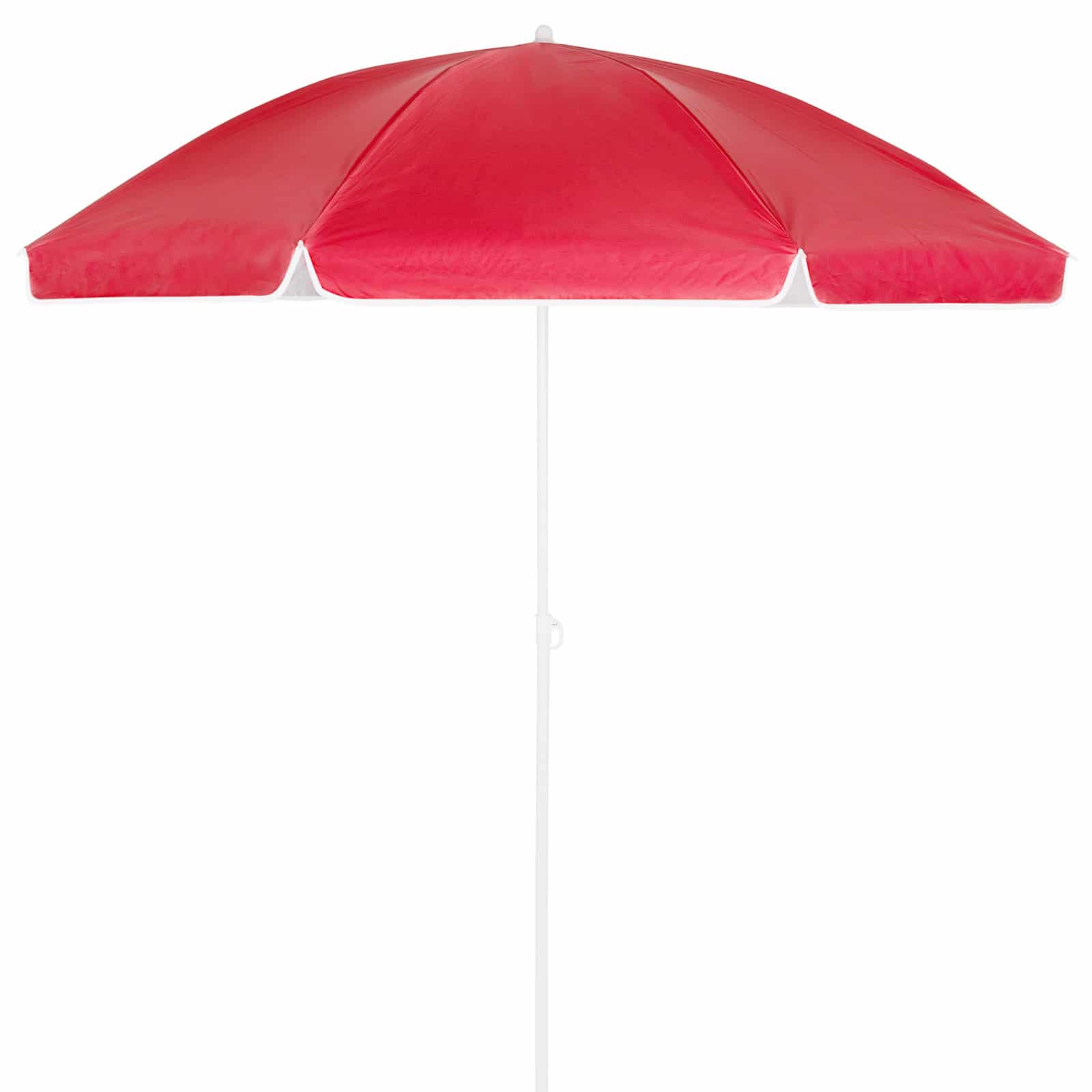 Billede af Parasol 180 - 200 cm UV-beskyttelse 50+ vipbar med jordspyd bæretaske vandafvisende strandparasol, farve/størrelse: rød - 200 cm