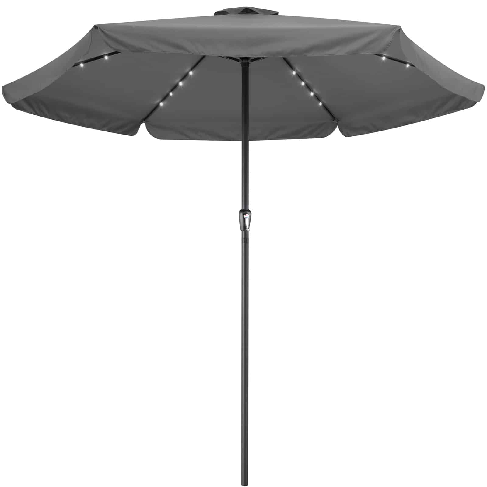 Se LED solar parasol Athens antracit Ø330cm hos Lammeuld.dk