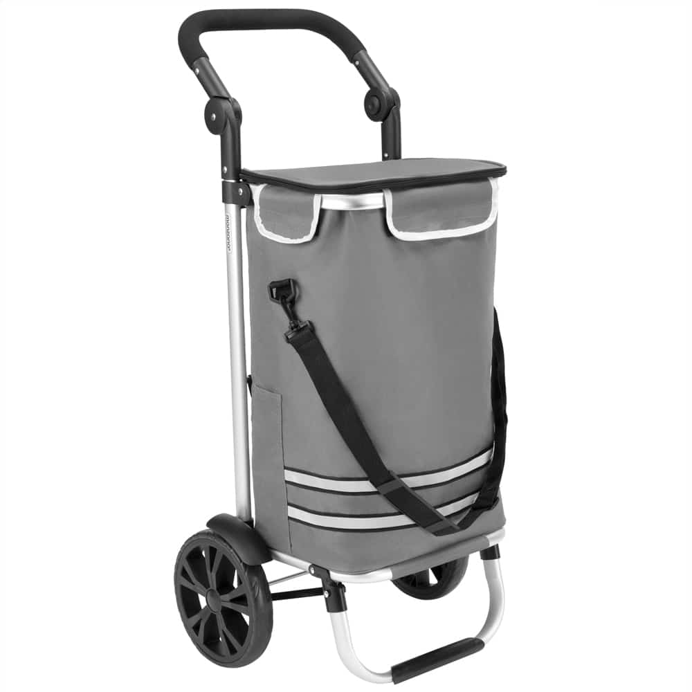 2in1 indkøbstrolley 56L Max. 50 kg, grå