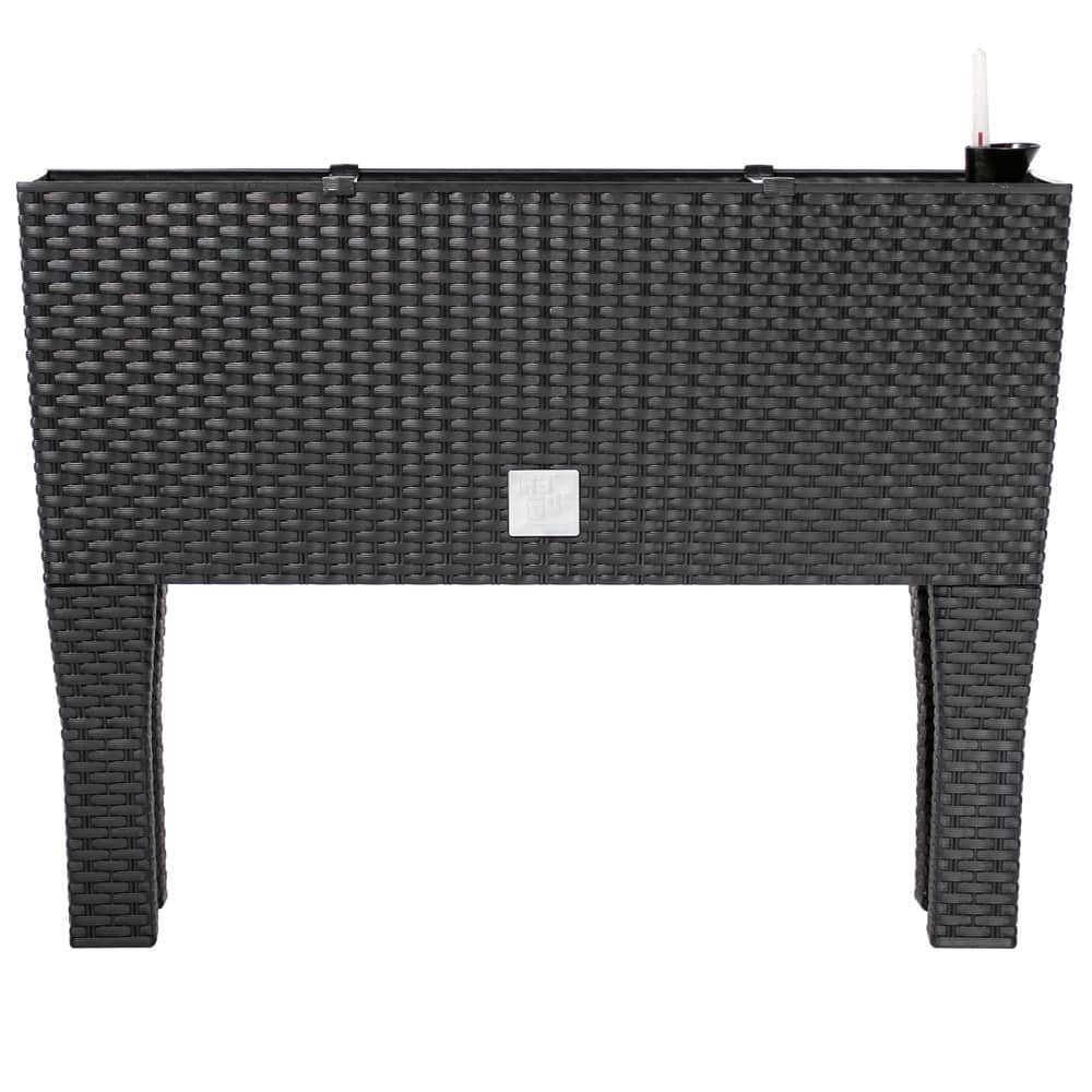 Hævet plantekasse antracit 60x25x46cm Rattan Design