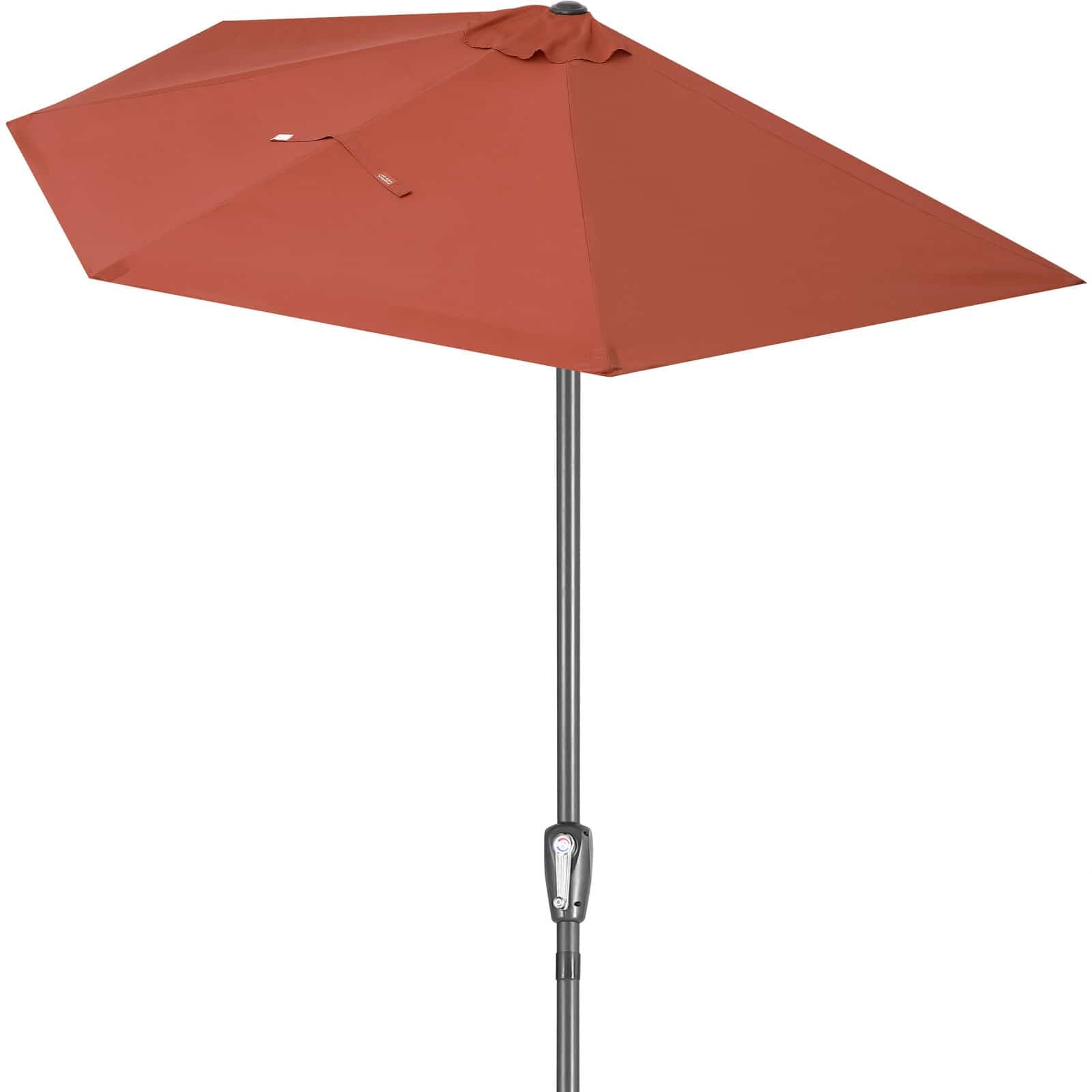 Billede af Halv parasol terracotta 2,7 m UV beskyttelse 50+