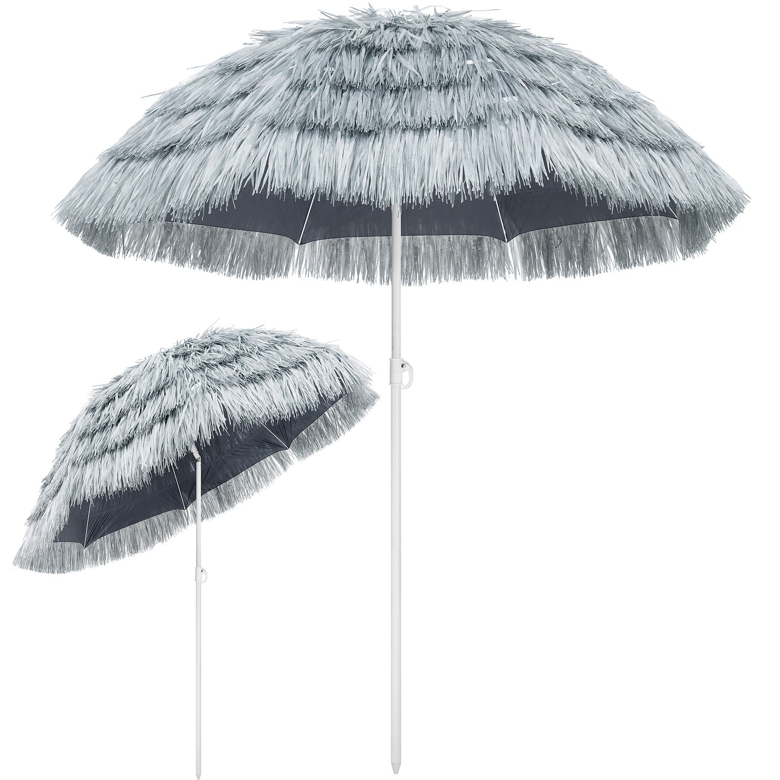 Parasol Hawaii Lysegrå Ø160cm