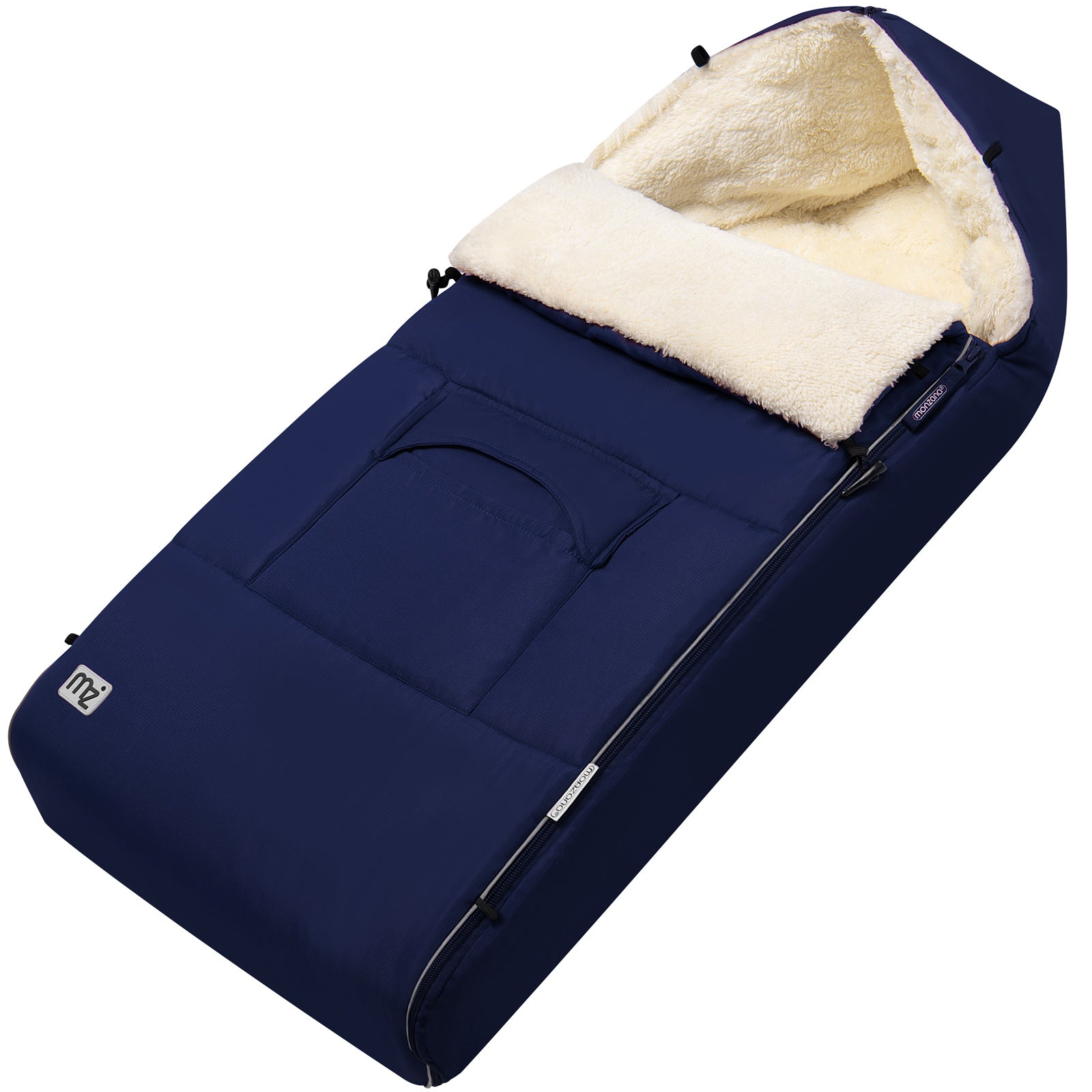 Baby kørepose 90x60 cm, reflekterende, lynlås, anti-slip, marineblå