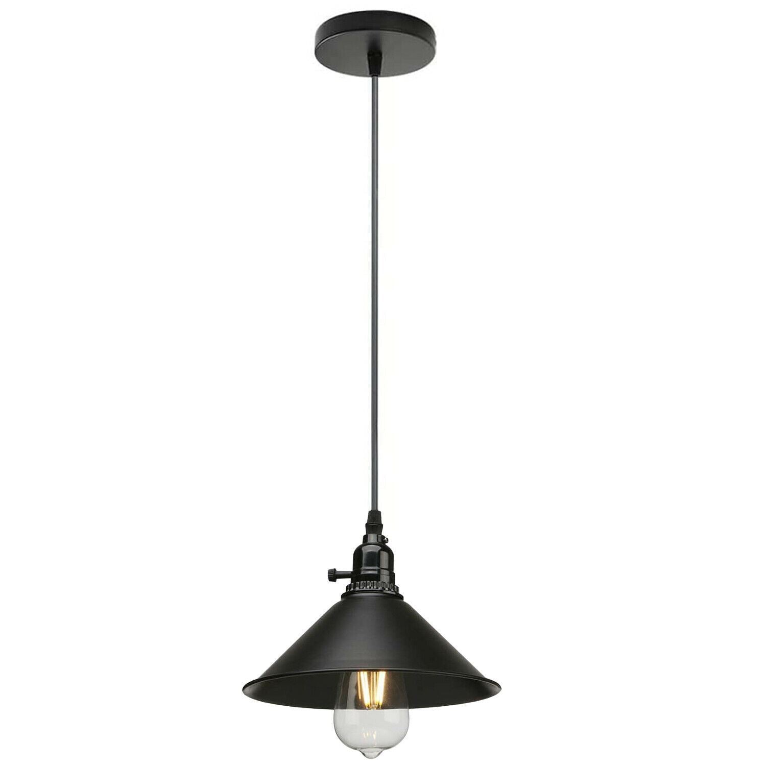 Billede af Vintage industriel 3-vejs loftspendel Metal Retro Loft Hang Lampeskærm