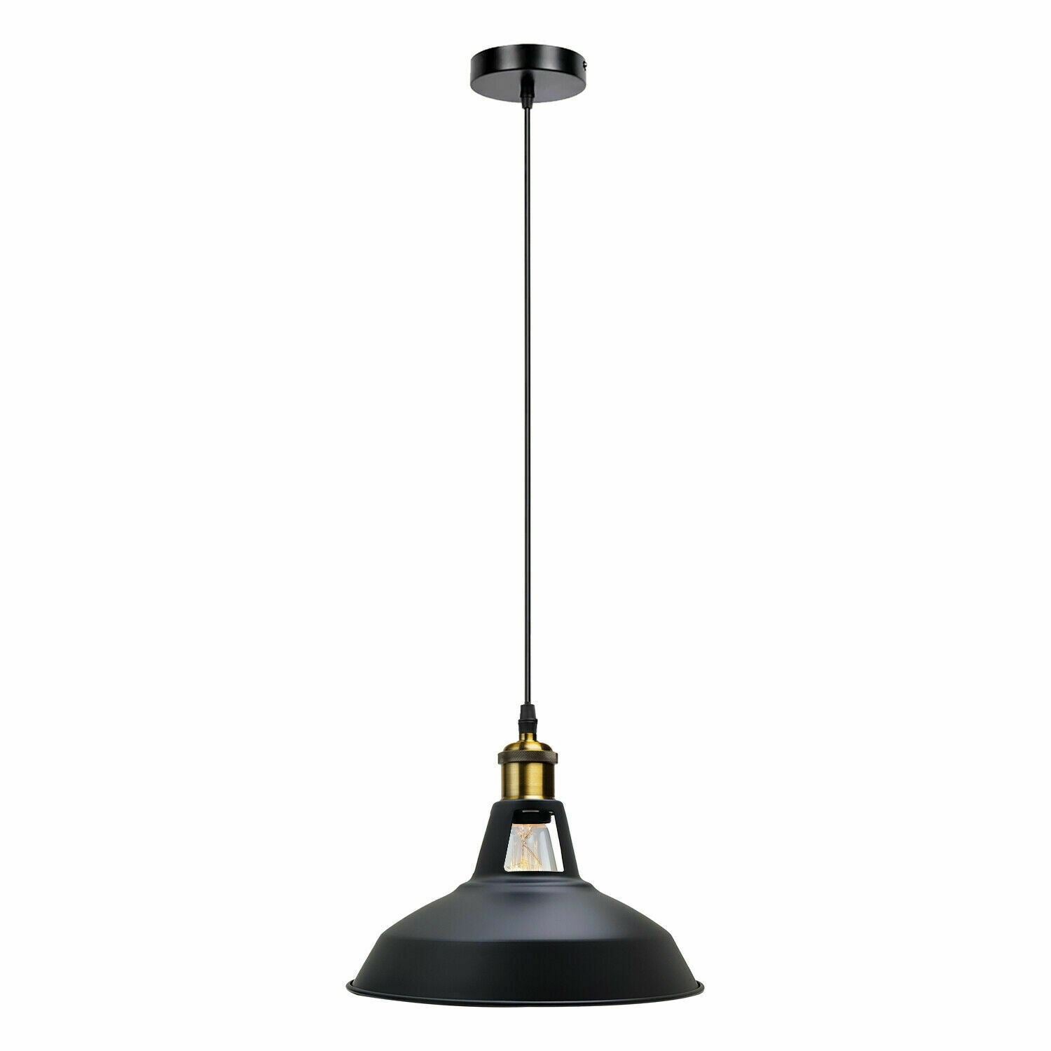 Se Moderne Vintage Retro Loft Industriel Bord Pendel Lys Spisebord Stue Lampe hos Lammeuld.dk