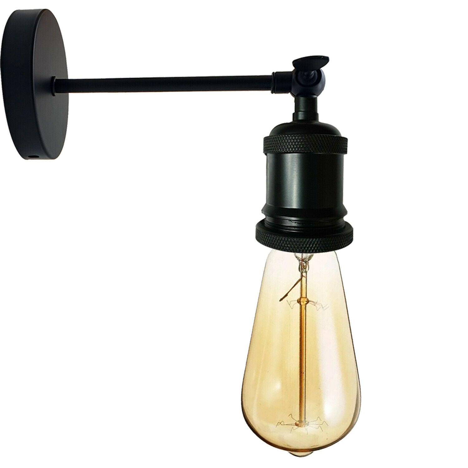 Billede af Industrielle sorte retro justerbare væglamper Vintage Style Sconce Lamp Fitting Kit