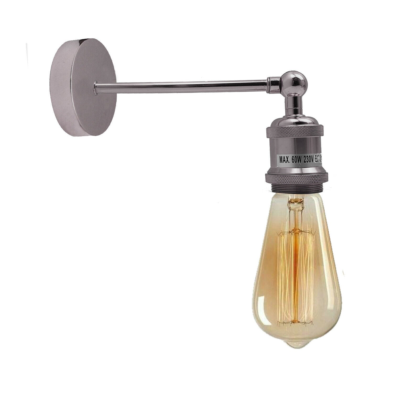 10: Industriel krom retro justerbare væglamper Vintage stil lampetlampe monteringssæt