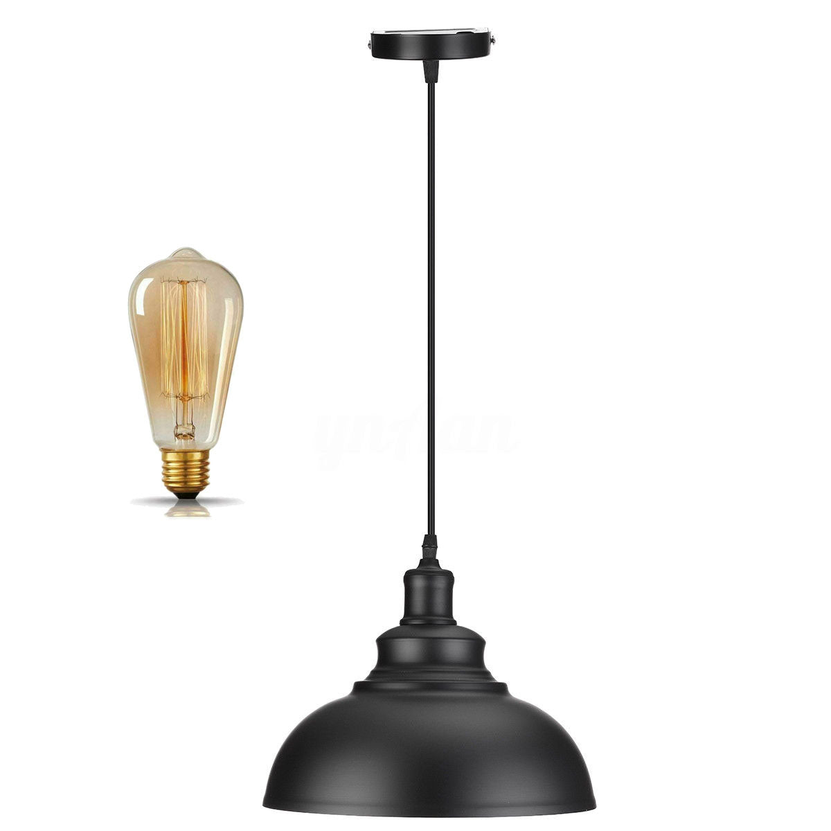 Se Industriel lampe vintage metal hængende lampe retro pendel loftslamper hos Lammeuld.dk