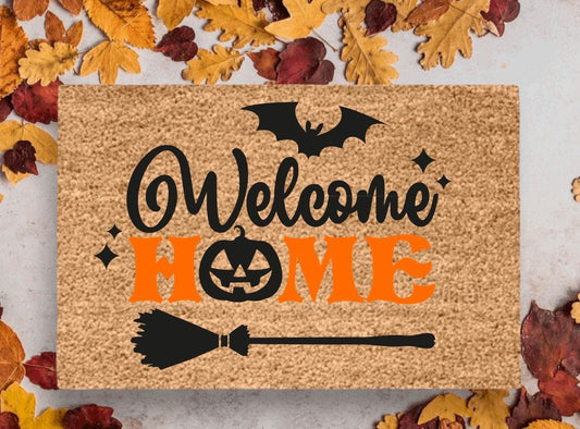 Aucuda Happy Camper Door Mat,Autumn Outdoor Door Mat Waterproof,Christmas  RV Front Door Mats Outdoor,24x16 Trailer Xmas Welcome Mats for Front Door