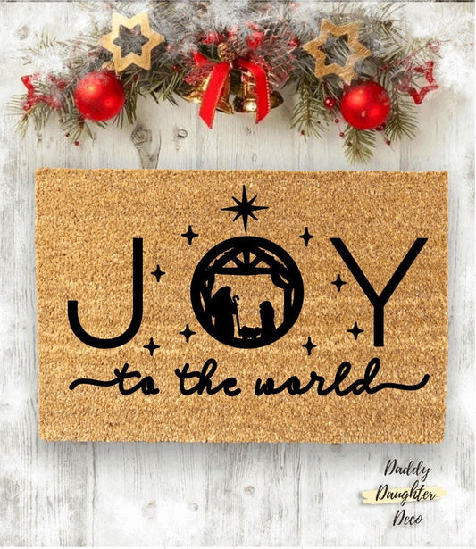 Joy Doormat, Winter Doormat, Joy Decor, Christmas Doormat, Front