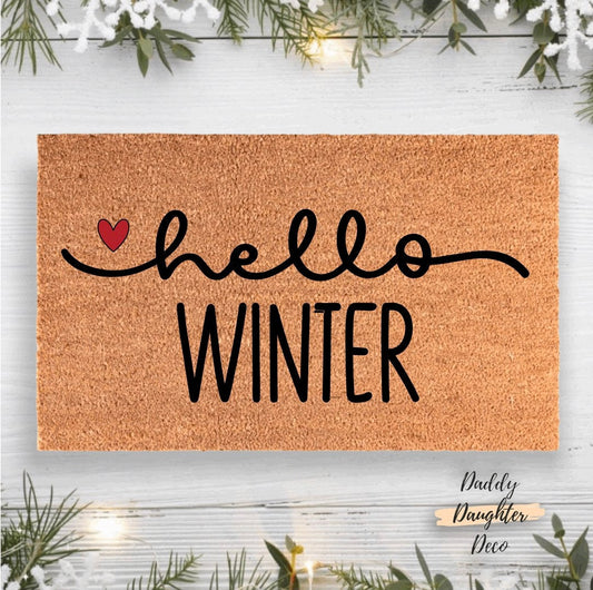 Welcome Snowflake Doormat, Winter Doormat, Welcome Mat, Winter