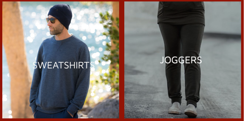 merino sweatshirt and joggers