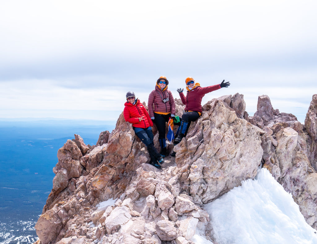 Climbers at the top of Mt. Shasta