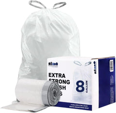 8-10 Gallon Black Drawstring Trash Bags | Trash Bags | 7-16 Gallon Trash Bags