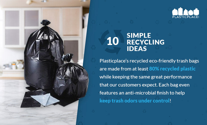 Plasticplace’s recycled eco-friendly trash bags