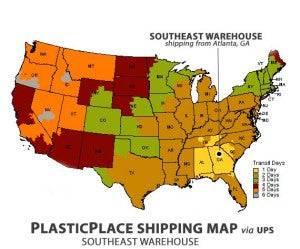 SouthEast UPS map for PlasticPlace (1)