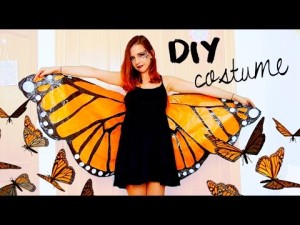 black orange and white butterfly costume