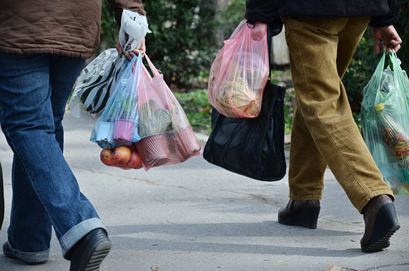 carrying grocery bags