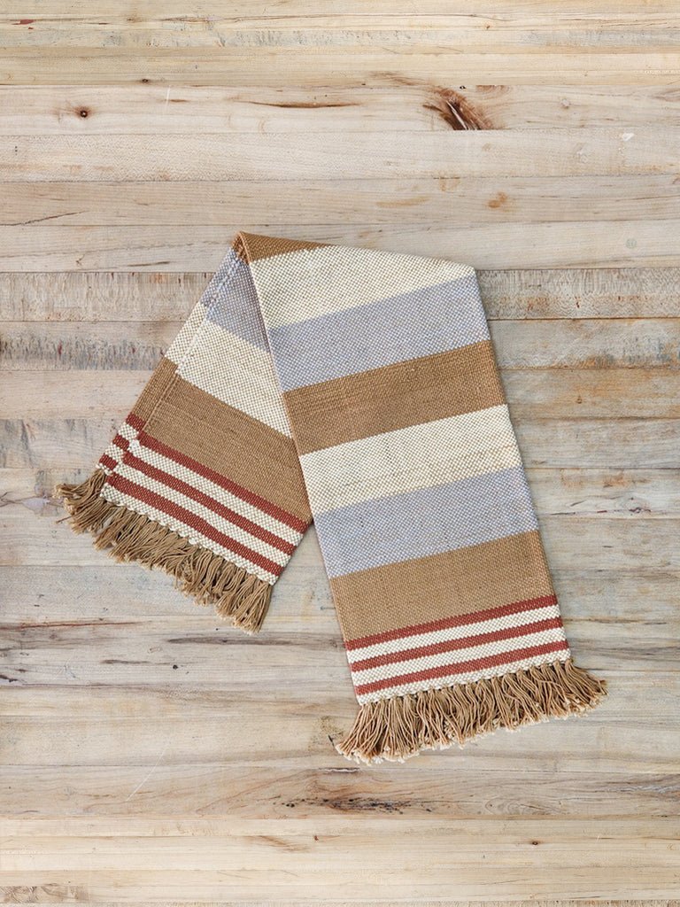 Helena Ethically Crafted Cotton Striped Kitchen Towel with Fringe – Emory  Valley Mercantile
