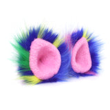 Crazy Furry Pointed Cat or Wolf Ears Animal Costume Accessories Cosplay Ear Clips