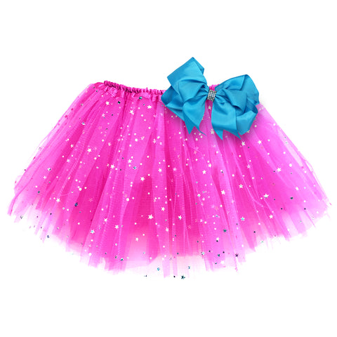 Girls Sparkle Tutu Layered Princess Ballet Skirt Hot Pink – Knotty Kid
