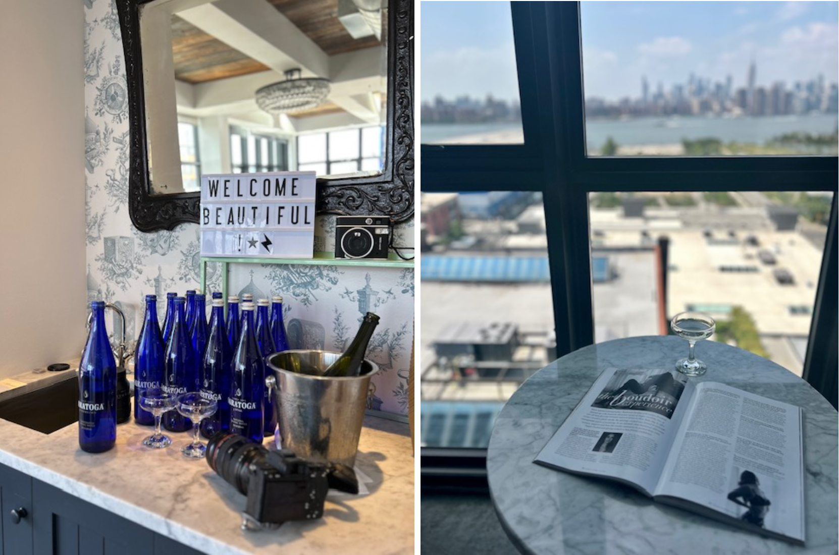 Attendees were welcomed to the beautiful Wythe Hotel and led upstairs to our room drenched in sunlight and enveloped by a view of the New York City skyline.