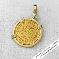 Maritime Shackle Bail on Treasure Coin Necklace