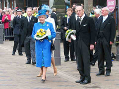 Queen Elizabeth II and Prince Philip during a visit to Wakefield Cathedral for the Maundy money Ceremony, 2005