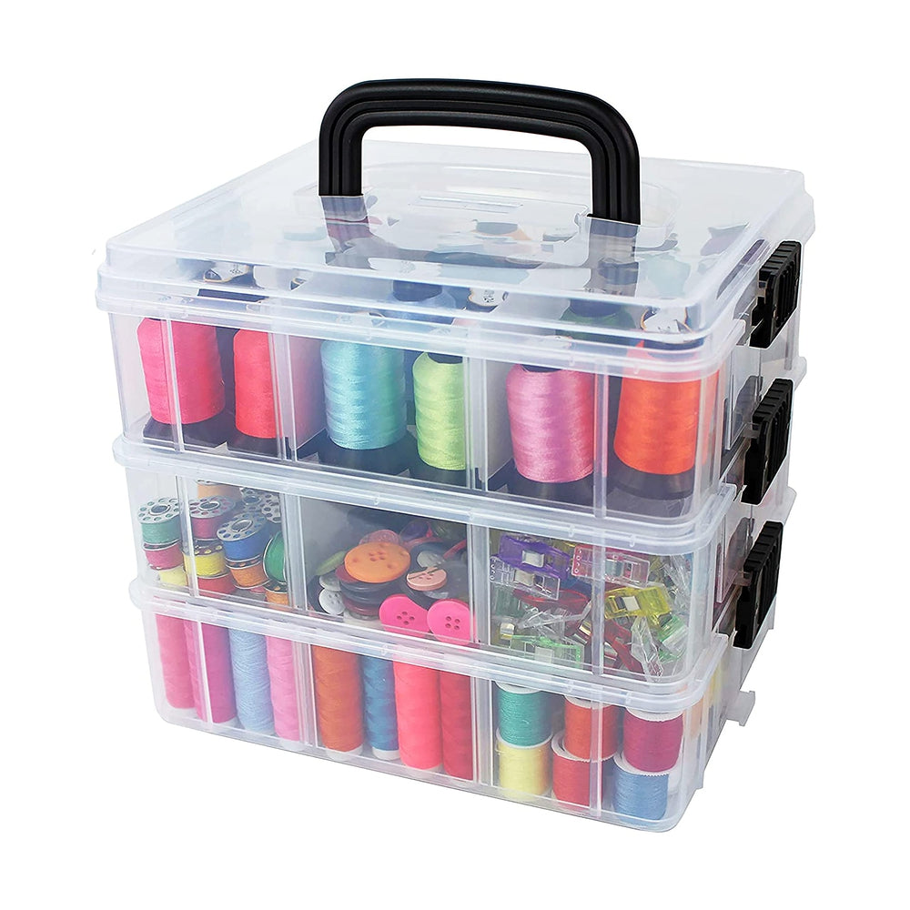 clear stacking storage boxes