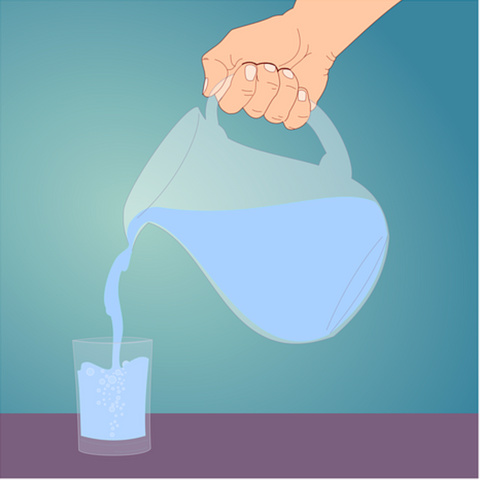 Jug pouring water
