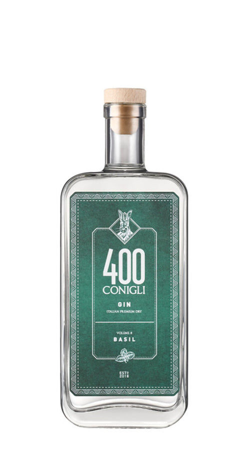 Gin Dry Italian Premium 'Basil' 400 Conigli - 50cl