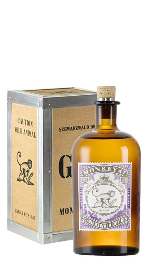 Gin Dry Monkey 47 Wooden Box Black Forest Distillery