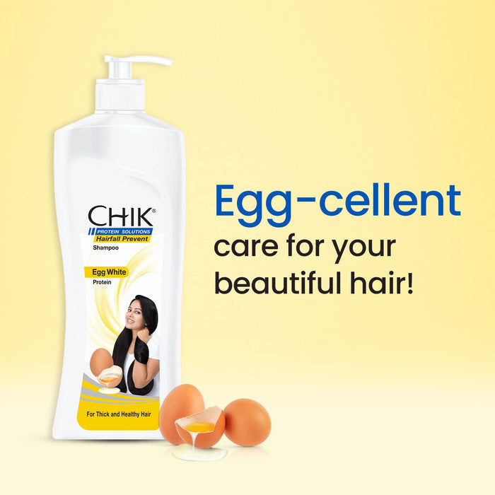 Chik EGG WHITE PROTEIN SOLUTION HAIR FALL PREVENT SHAMPOO 650ML Price in  India Full Specifications  Offers  DTashioncom