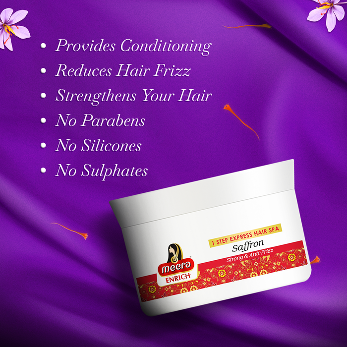 Compare Meera Enrich 2 In 1 Shampoo  Hair Mask For Strong  Frizz Free Hair  1 Step Express Hair Spa Enriched With Kashmirs Saffron 200ml Price in  India  CompareNow