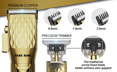 FADEKING Professional Hair Clippers for Men - Commercial Cordless