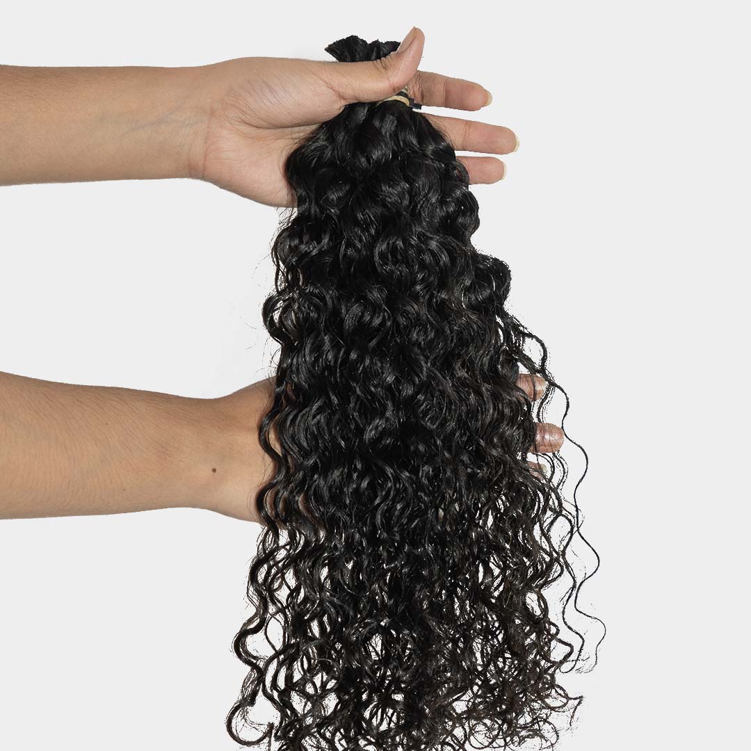 Indian Curly Bulk Human Hair For Braiding ( No Weft ) – DDS Hair Service