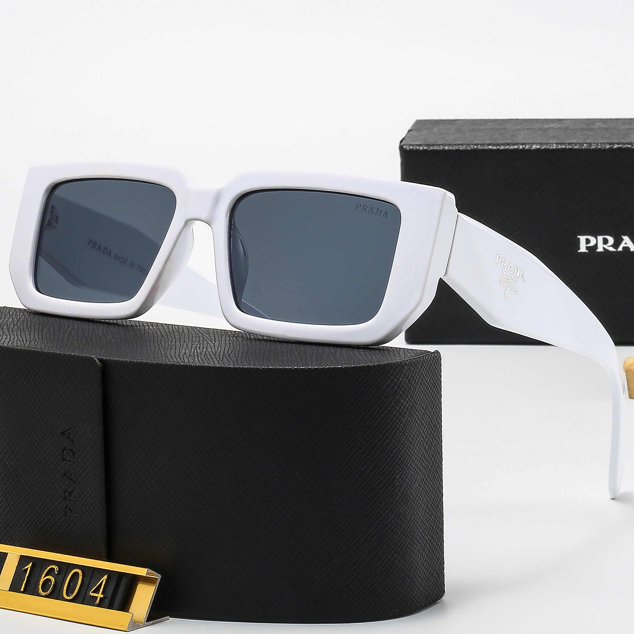 PRADA letter logo couples sunglasses beach sunglasses