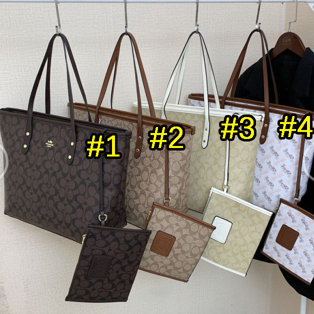 Coach Fashion Retro Shoulder Bag Shopping Bag Tote Bag Wallet Tw
