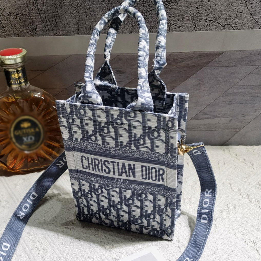 Christian Dior Fashion Embroidered Mini Tote Bag Shoulder Bag Cr