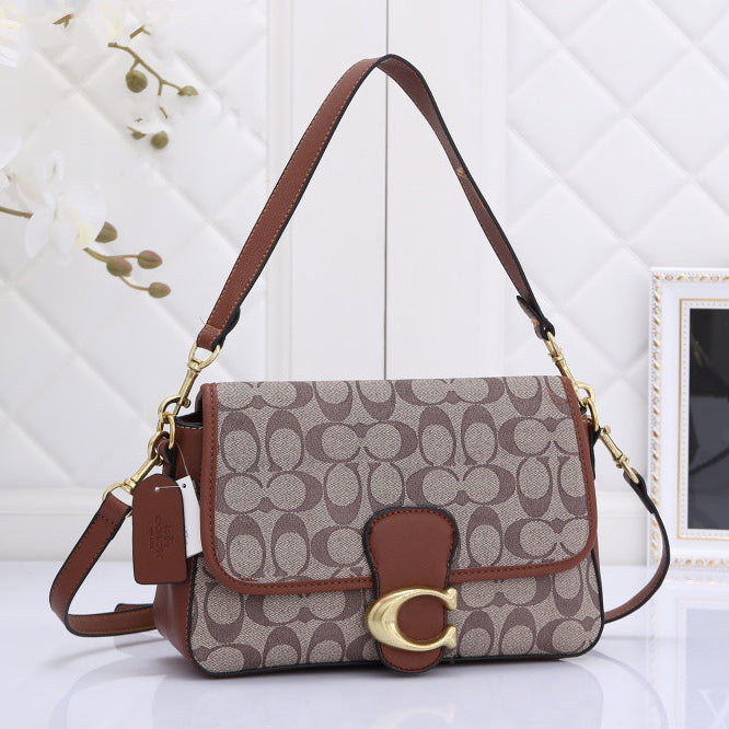 COACH Fashion Patchwork Shoulder Crossbody Tote Bag