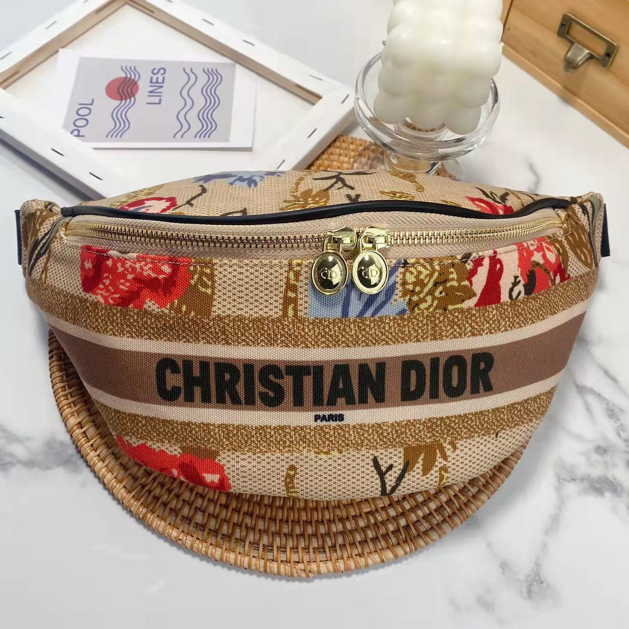 Christian Dior Fashion Classic Shoulder Bag Messenger Bag Waist 