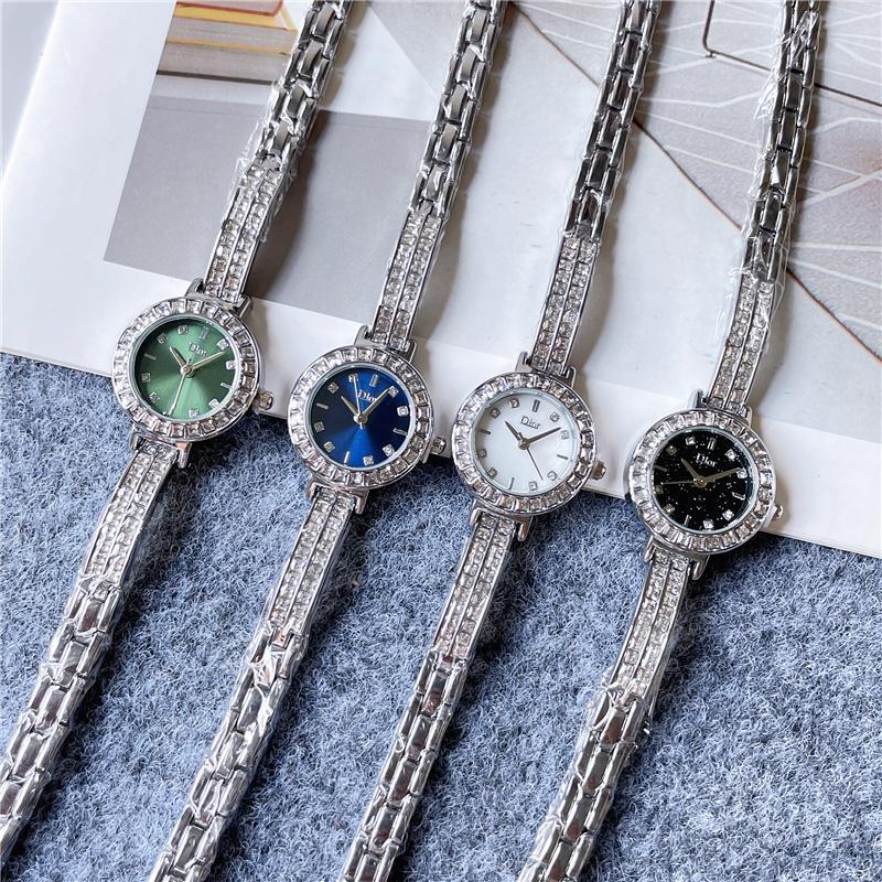 Dior CD fashion ladies steel strap full diamond watch