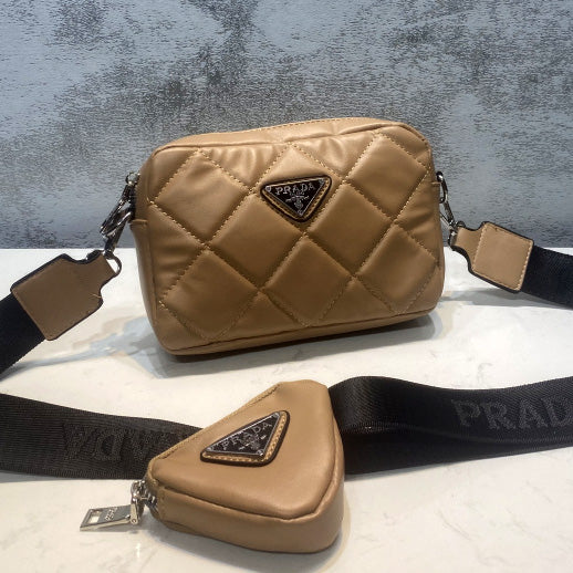 Prada Fashion One Shoulder Crossbody Bag Two Piece Wallet