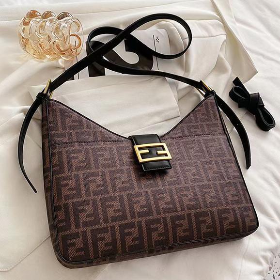 Fendi FF Fashion Ladies Handbag One Shoulder Crossbody Bag V Shape Tote Bag