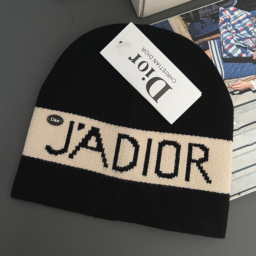 Dior CD New Knitted Woolen Hat Warm Beanie Hat Cap