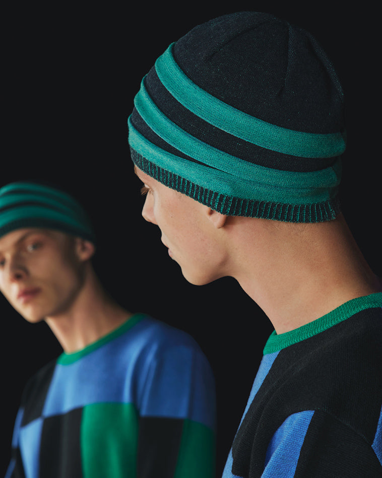 STEP BORDER KNIT CAP