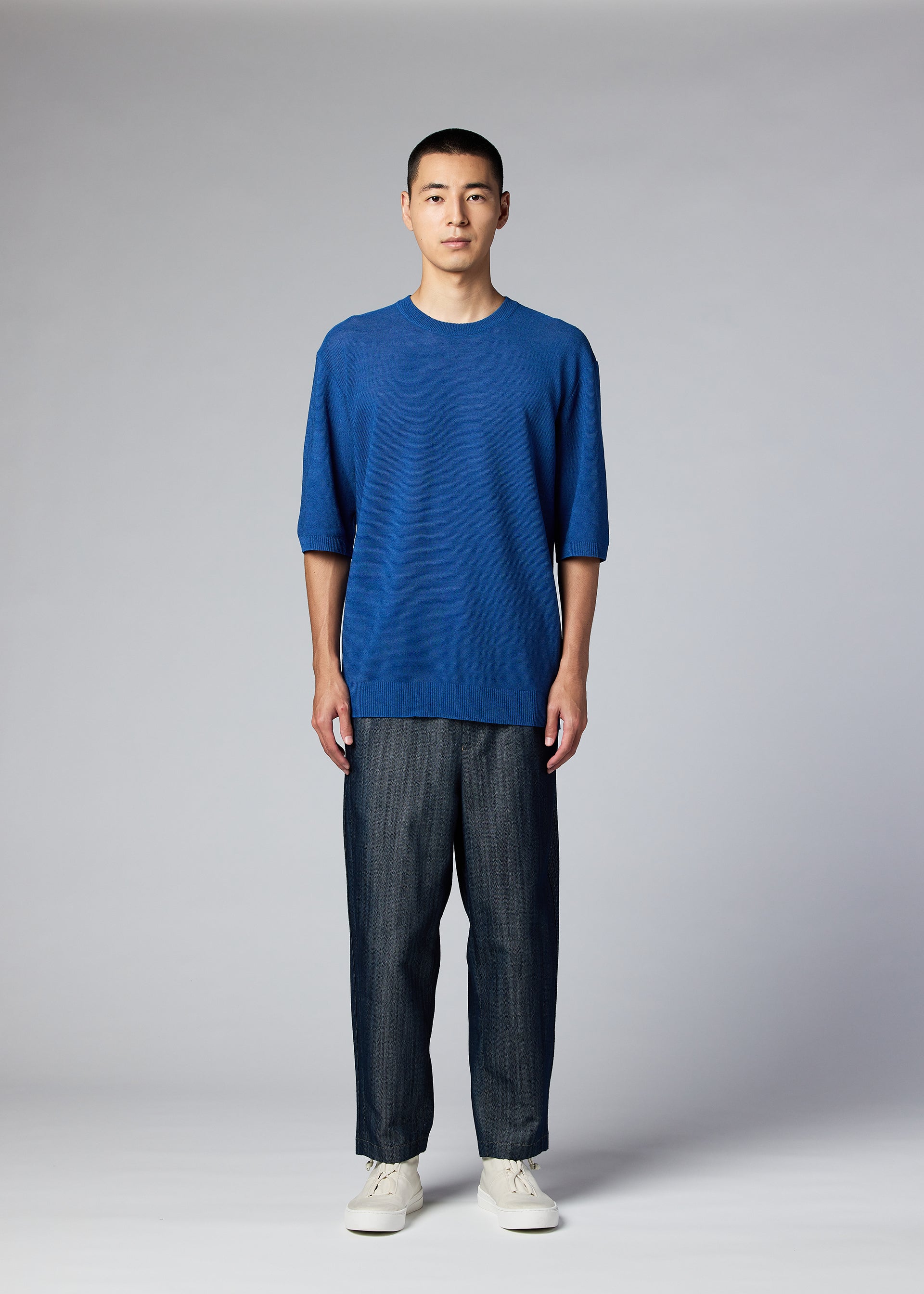 当社の IM MEN ISSEY MIYAKE KASURI KNIT パンツ ブラウン スラックス