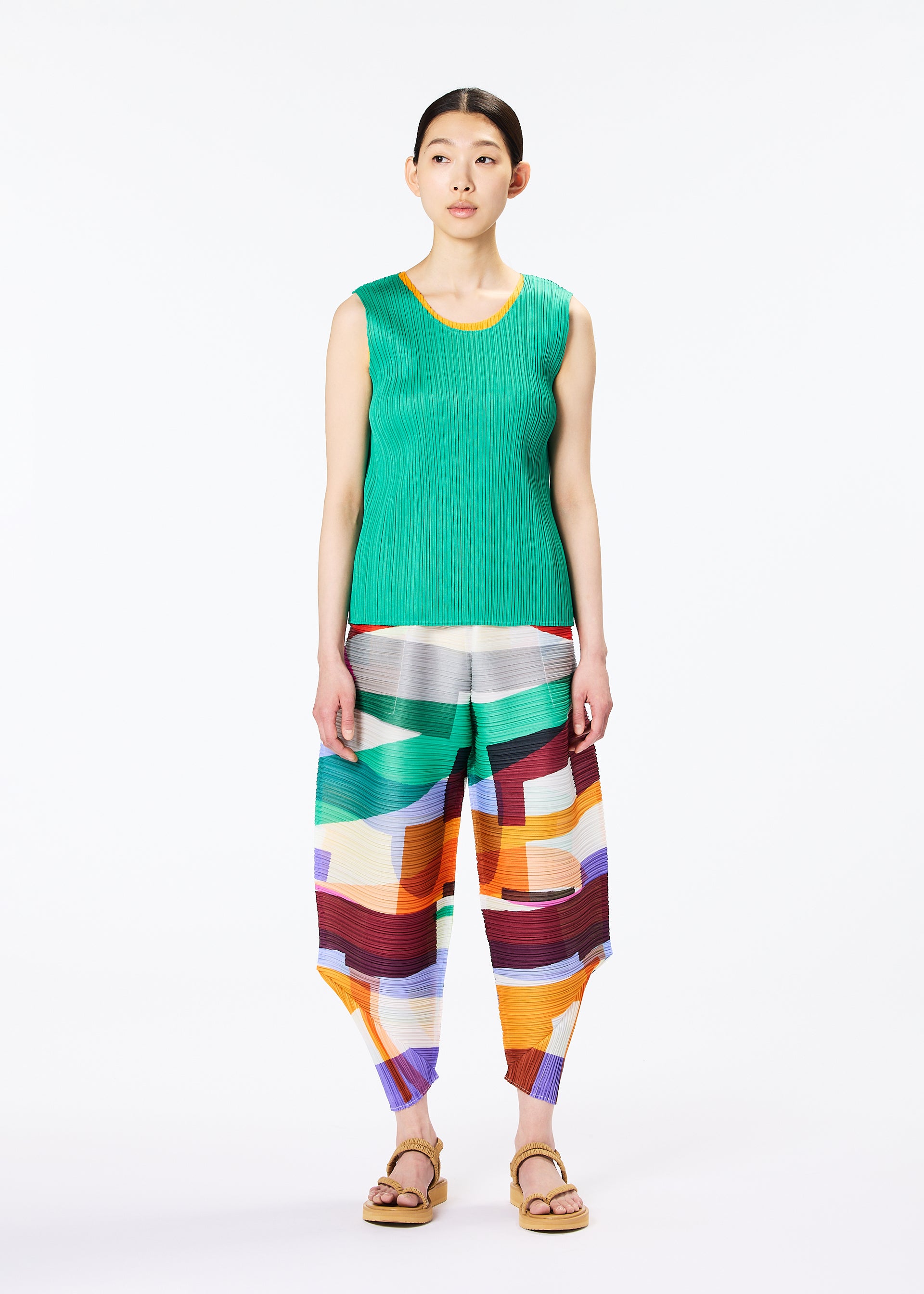 PLEATS PLEASE ISSEY MIYAKE PATHパンツ-