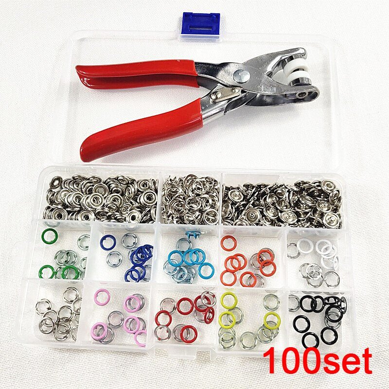 Metal Snaps Buttons With Fastener Pliers Press Tool Kit – beumoonshop