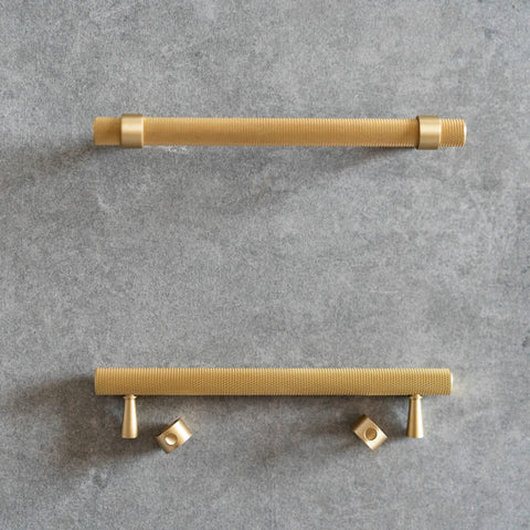 Imperium solid brass knurled brass 160mm pull bar